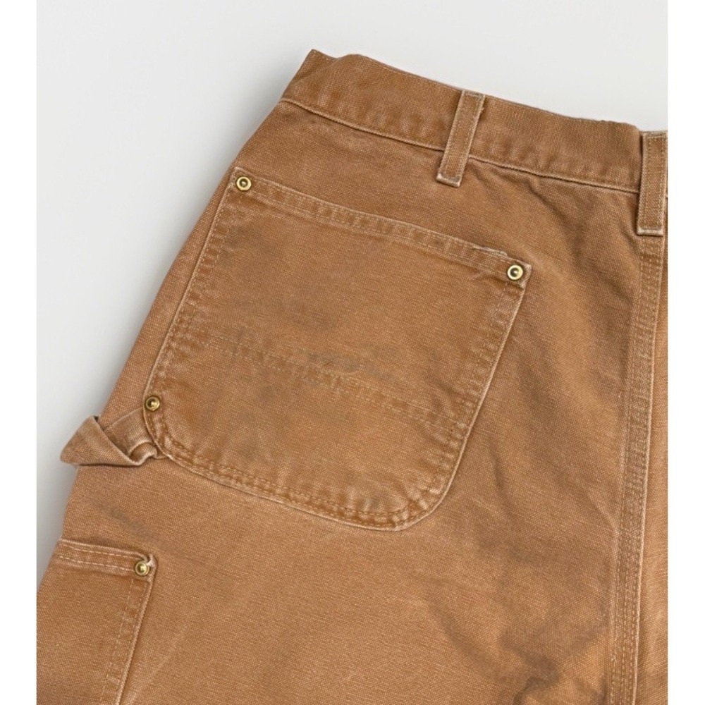 VTG Carhartt Men's Sz 32 Brown Double Knee Carpenter B01 BRN Pants Work USA Made - Picture 10 of 11